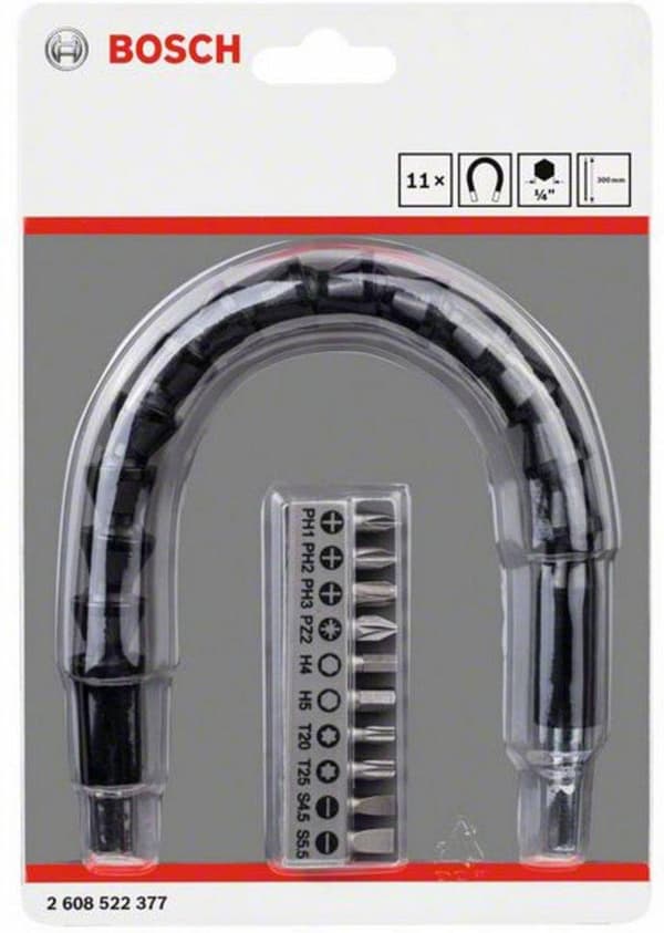 Bosch-tarvikkeet Bosch 2608522377 Teräsarja 11 kpl Litteä, Phillips Pozidriv, Phillips Phillips, sisempi kuusikulmio (TX), sis.