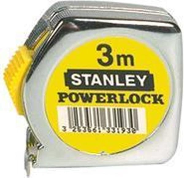 STANLEY Målebånd Powerlock - 3 m - 12,7 mm - Metal