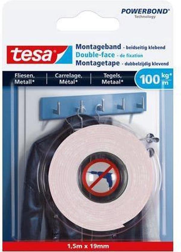 1x Tesa eristeteippi rulla musta 20 mtr x 1,9 cm - Yleisteippi