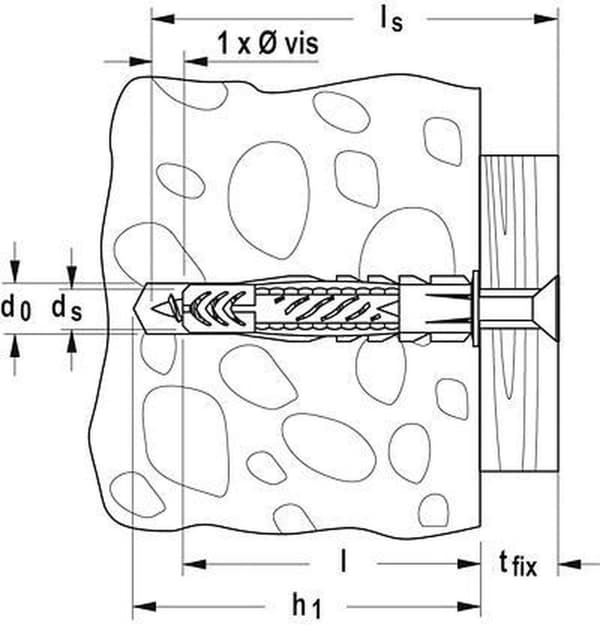 Fischer Universalstik U x 5 x 30R - 100 stk