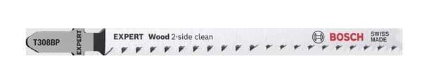 Bosch tilbehør 2608900557 EKSPERT “Træ 2-sidet ren” T 308 BP stiksavklinge, 3 stk N/A 3 stk.