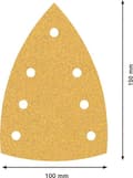 Miniatyrbillede 5 af 6: Bosch 2608901115 EKSPERT Slibeplade C470 Bedst til træ og maling, 100 x 150 mm, korn 60, 7 huller, 10x