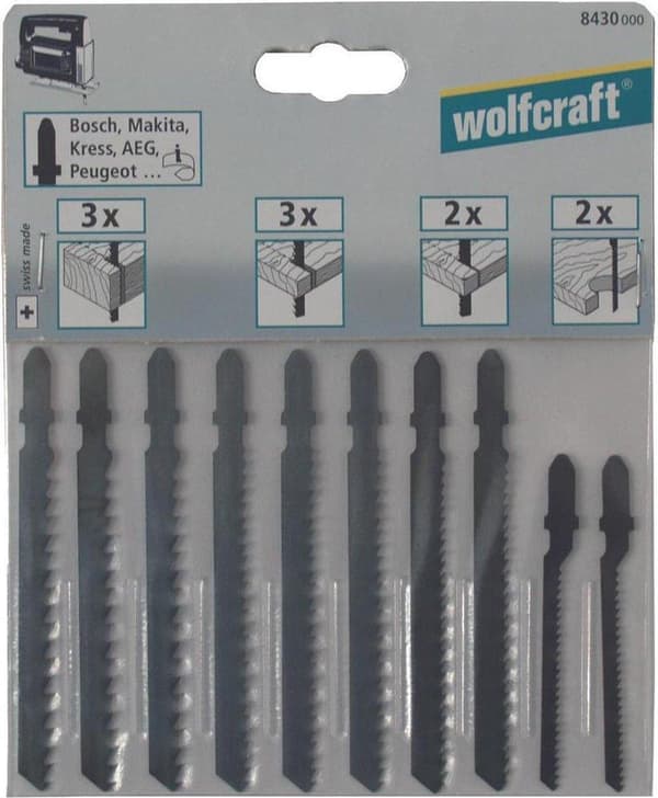 Wolfcraft stiksave - til træ - 10 stk