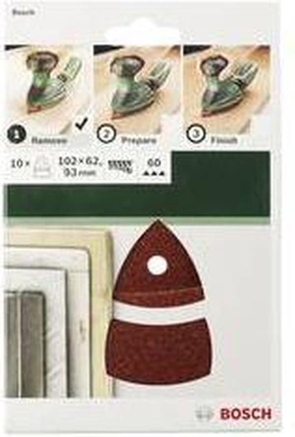 Bosch slibepladesæt til multisliber - 10 stk - 102 x 62 mm 240