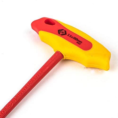 CK T4422 035 unbraconøgle 3,5 mm med T-håndtag, VDE-isoleret