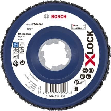 Bosch Best for Metal N377 - Polerskive - 115 mm - X-LOCK