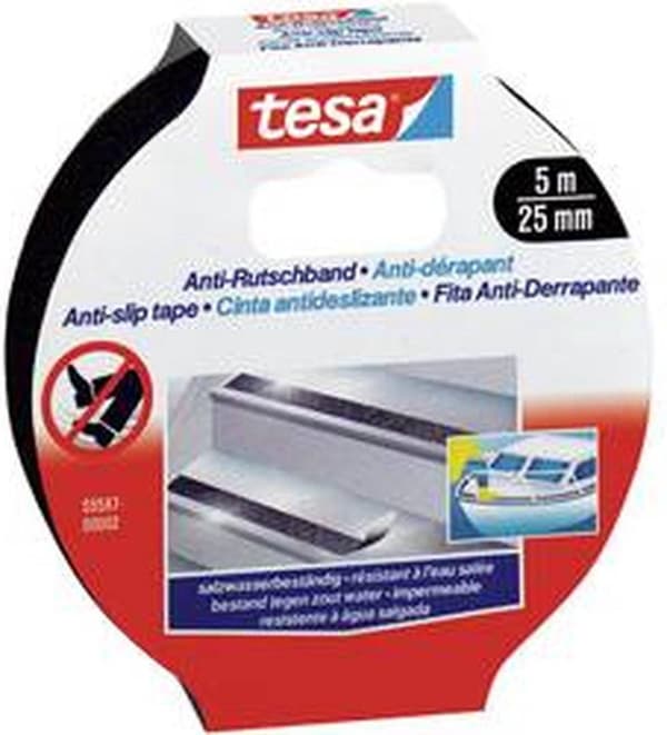 Tesa 55587-02 Anti-slip tape - 5M x 25MM - Sort