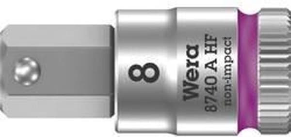 Wera 8740 A 05003339001 Sekskantsnøgle-indsats 8 mm 1/4 (6,3 mm)