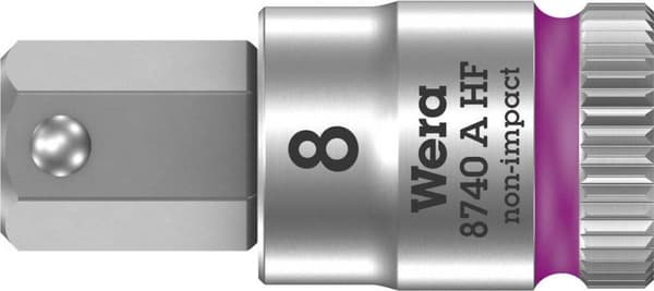 Wera 8740 A 05003339001 Sekskantsnøgle-indsats 8 mm 1/4 (6,3 mm)