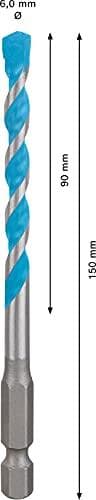 Bosch Professional 1 x Expert HEX-9 MultiConstruction borr för betong, diameter 6,00 x 150 mm, tillbehör Hammarborr)