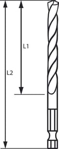 Miniatyrbillede 2 af 5: Bosch 2608577061 Metalbor - 1/4" sekskant - 8x117mm