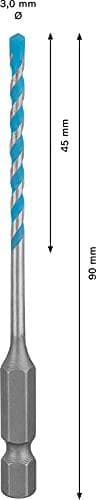 Bosch Professional 1x Expert HEX-9 MultiConstruction boremaskine (til beton, Ø 3,00x90 mm, tilbehør slagboremaskine)