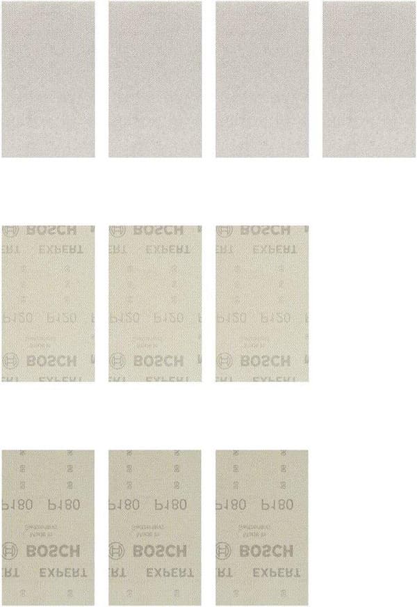 Bosch Tilbehør EXPERT M480 2608901205 Slibenetsæt Perforeret kornstørrelse 80, 80, 80, 80, 120, 120, 120, 180, 180, 180 (LxB) 133 mm x 80 mm 10 stk.