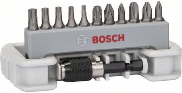 Boschin 11-osainen ruuvitaltan kärkisarja, joka sisältää kärjenpidikkeen