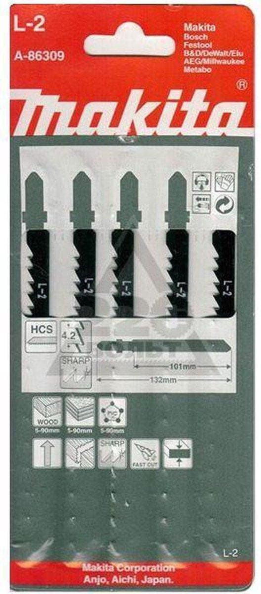 Makita A-86309 stiksavklinger i træ og plast-L2 101x4,2 mm 5 stk.