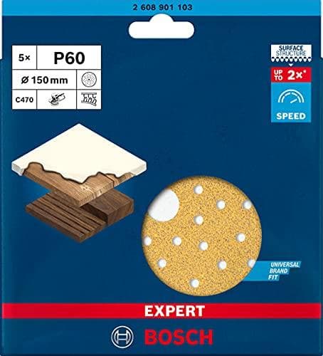 Bosch tillbehör EXPERT C470 2608901103 Excentriskt sandpapper Perforerat (Ø) 150 mm Paket med 5