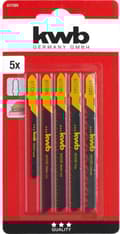 Miniatyrbillede 2 af 3: kwb 617285 Stiksavsklingesæt til træ 5 stk.