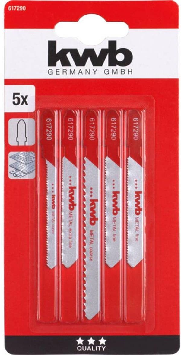kwb 617290 Sticksågsbladssats för metall 5 st.