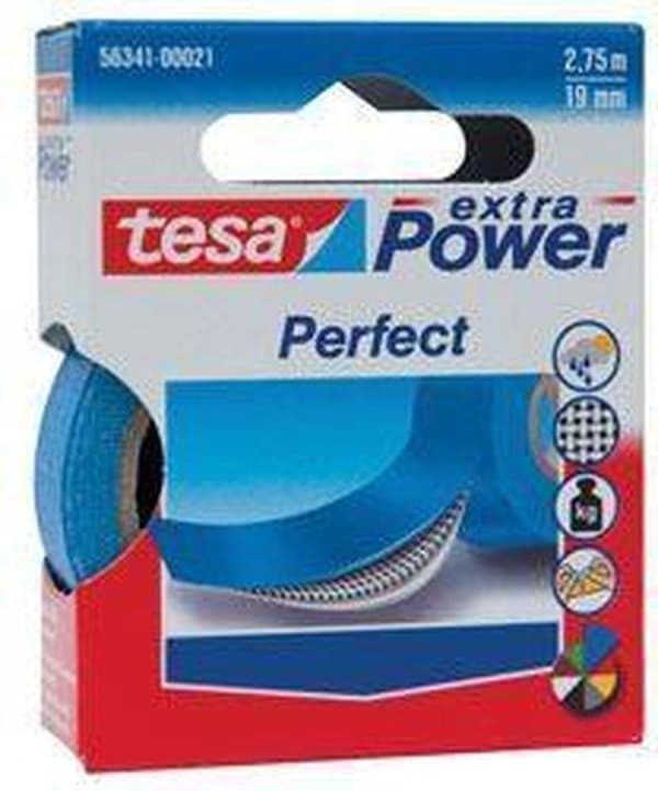 Tesa extra power perfect kangasteippi sininen ripustuslaatikko - 2,75 mx 19 mm.