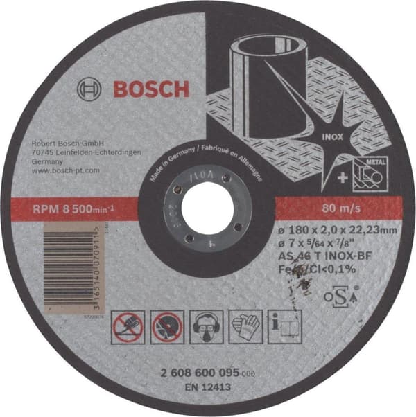 Bosch - Skæreskive lige Expert til Inox AS 46 T INOX BF, 180 mm, 22,23 mm, 2,0 mm