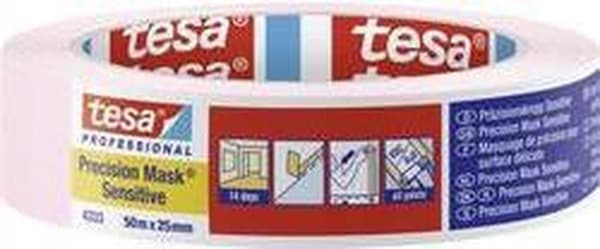 Tesa precisionsmaskeringstejp 4333 - 50 meter x 25 mm.