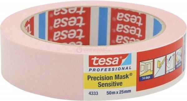 Tesa precisionsmaskeringstejp 4333 - 50 meter x 25 mm.