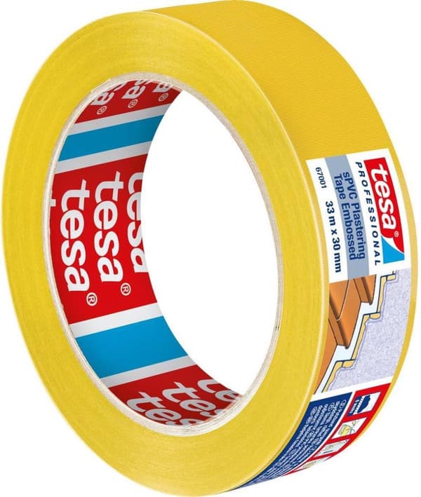 tesa SPVC EMBOSSED 67001-00000-00 Gipstape tesa Professional Gul (LxB) 33 mx 30 mm 1 stk.