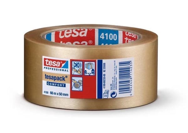 tesa PVC 04124-00342-00 Pakningstape tesapack 4124 Transparent (lxb) 66 mx 50 mm 1 stk.