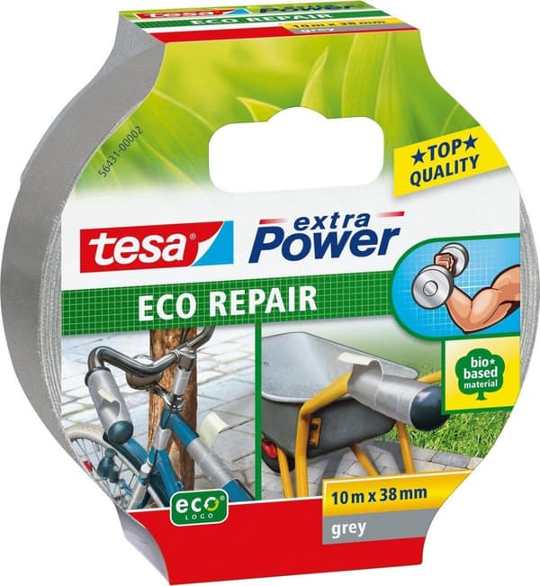 Tesa 56431 56431-02 Stoftape Tesa Extra Power Ecologo Grå (LXB) 10 MX 38 Mm 1 ruller
