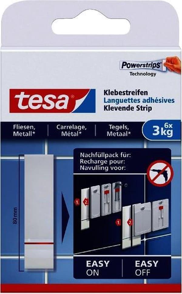 Tesa självhäftande remsa för metall och kakel
