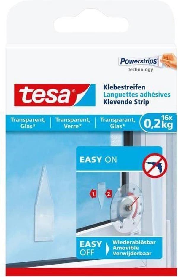 Tesa självhäftande remsa för glas och transparent