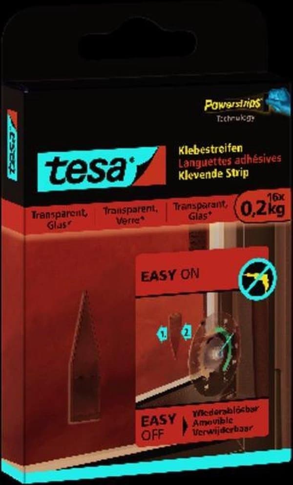Tesa självhäftande remsa för glas och transparent