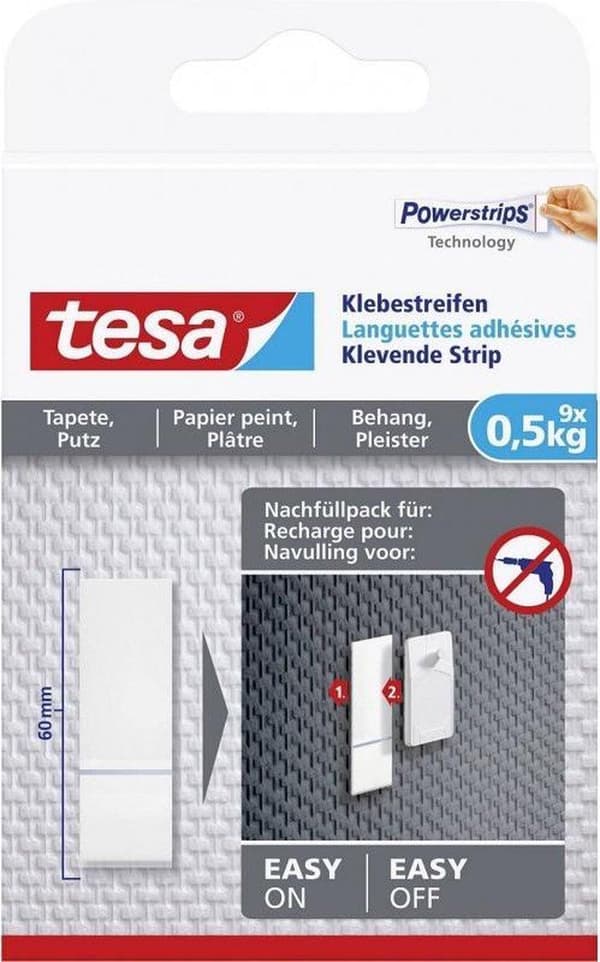 Tesa-liimanauha tapetille ja kipsille