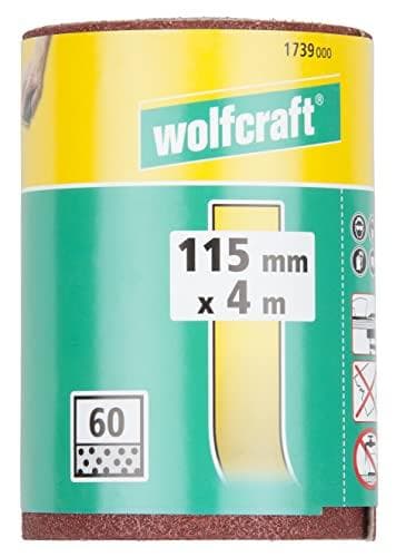 Wolfcraft 1740000 1 självhäftande sandpappersrullar korund, kornighet: 80, 4 mx 115