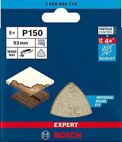 Bosch Professional 5x Expert M480 hiomaverkko (kovapuulle, maali puulle, 93x93 mm, karkeus 150, lisävaruste deltahiomakone)