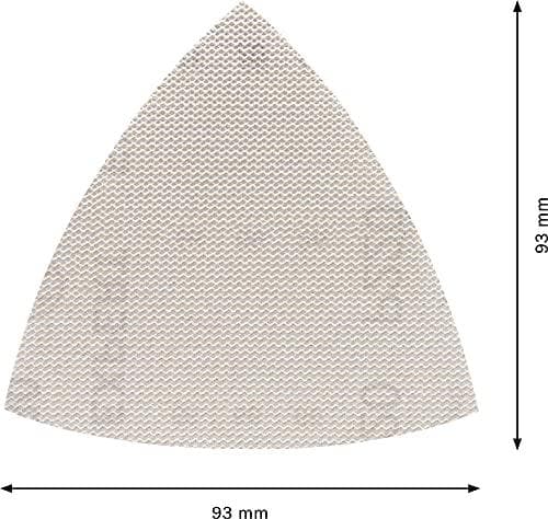 Bosch Professional 5x Expert M480 slipnät (för lövträ, färg på trä, 93x93 mm, korn 220, tillbehör deltaslip)