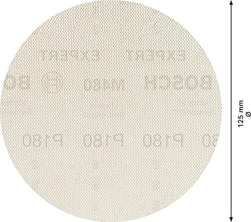 Bosch Expert M480 Nät - sandpapper - för lövträ, måla på trä - 5 stycken - rund - korn: P180 - 125 mm (2608900675)