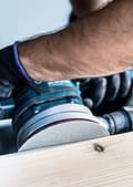 Miniatyrbild 6 av 6: Bosch Expert M480 Nät - sandpapper - för lövträ, måla på trä - 5 stycken - rund - korn: P180 - 125 mm (2608900675)