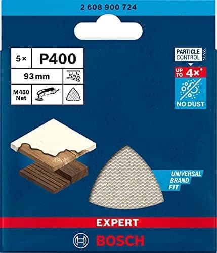 Bosch Expert M480 Net - Sandpapir - 5 stk - Delta - Korn: P400 - 93 mm