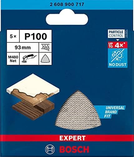 Bosch Expert M480 Net - Sandpapper - 5 delar - Delta - Korn: 100 - 93 mm (2608900717)
