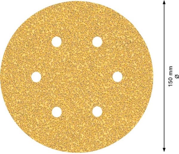 Bosch 2608900813 EXPERT Slipskiva C470 Bäst för trä och färg, diameter 150 mm, ådring 40, 6 hål, 5x