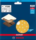 Miniatyrbild 2 av 6: Bosch Expert C470 - sandpapper - för lövträ, måla på trä - 5 stycken - rund - korn: P240 - 150 mm