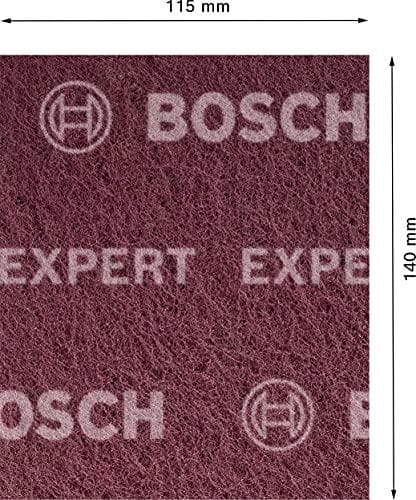 Bosch Professional 2x Expert N880 fleecepuder (til stålplade, 115 x 140 mm, finhed meget fin GP, tilbehør til håndslibning)