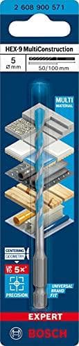 Bosch tilbehør EXPERT HEX-9 2608900571 multifunktionsbor 1 stk 5 mm total længde 100 mm sekskantet skaft 1 stk (2608900571)