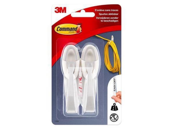 3M Command Kabelhållare Vit, Grå