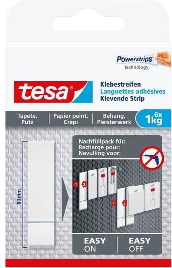 Tesa klæbestrimmel til tapet og gips