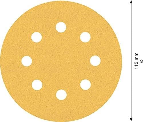 Bosch Expert C470 - sandpapir - til hårdttræ, maling på træ - 5 stk - rund - korn: P120 - 115 mm