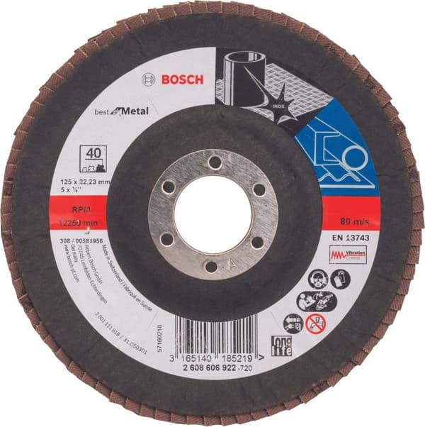 Bosch - Slibeskive 125 mm, 22,23 mm, 40