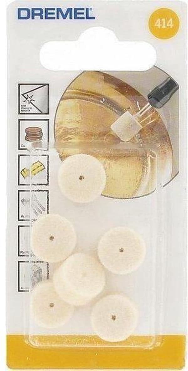 Dremel polerskiva 13 mm - 6 stycken (414)