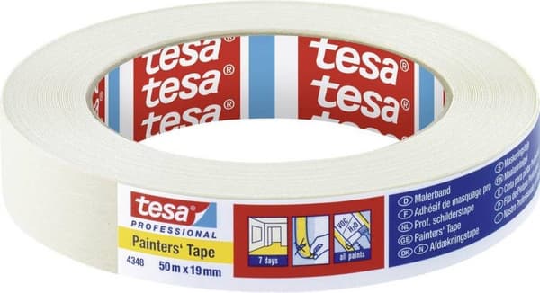 Tesa 4348 maalarinteippi - Kermanvärinen - 19mm x 50m